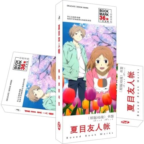 36 Pcs/Set Natsume yuujinchou Paper Bookmark Stationery Bookmarks Book Holder Message Card Gift Stationery