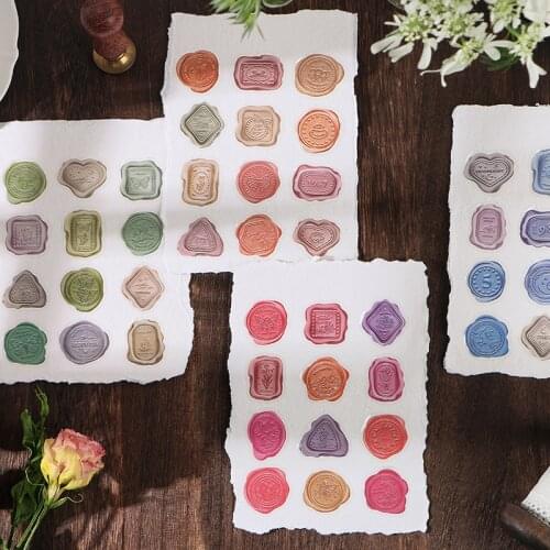40 pcs/pack Retro Watercolor sealing wax Decorative Stickers Scrapbooking diy Stick Label Diary Stationery Album Journal Sticker