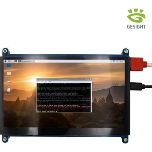 7 inch LCD 1024*600 HD Display Raspberry Pi 3 3A 3B HDMI 5 Point Touch Sub-Screen