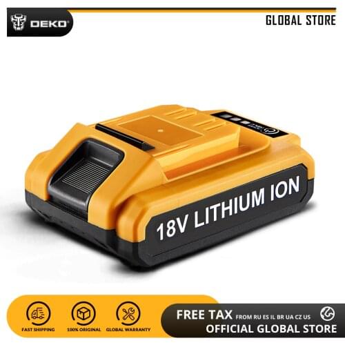 DEKO Battery18V-Y 18V 1500mAh Lithium Ion Battery for GCD18DU2 Cordless Drill Replaceable Battery Pack