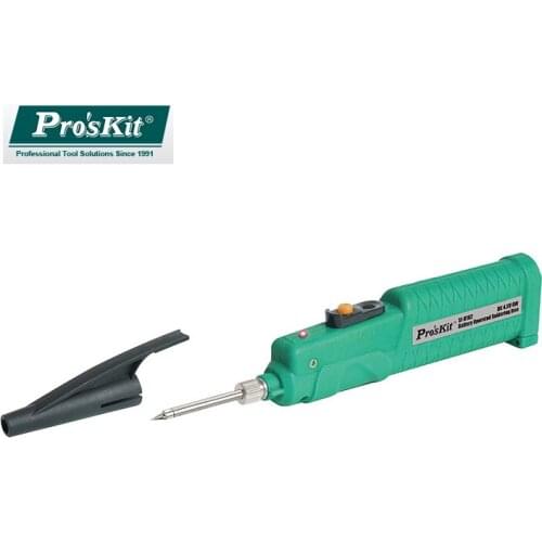 Proskit SI-B162 Battery Opearated Soldering Iron Cordless Design Portable Soldering Iron with Slim Soldering Tips and Solder