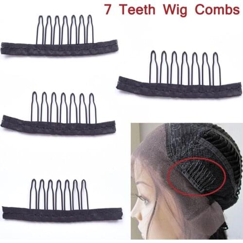 10Pcs/Lot Stainless Steel Wig Combs Wig Caps Wig Clips For Hair Extensions making tools wig Accessories tools