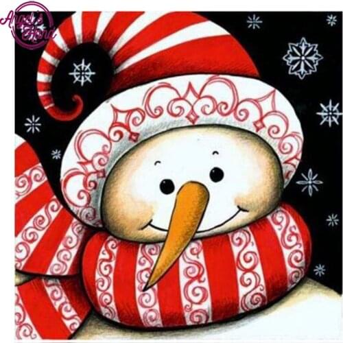 Snowman Diamond Painting Cross Stitch Home Decor Full Square Resin Diamond Embroidery Cartoon Patterns Christmas Gift
