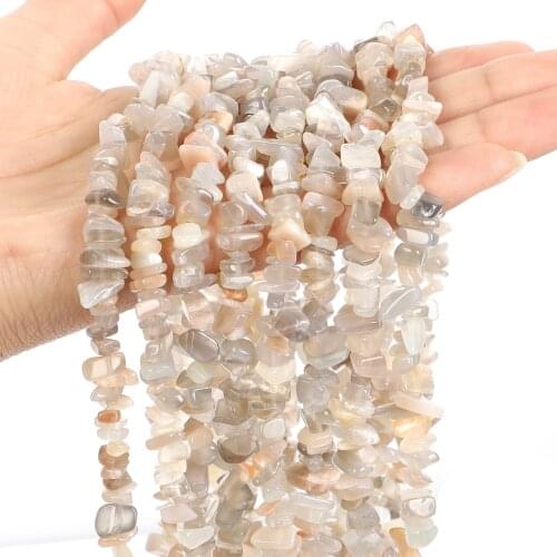 Irregular Freeform Natural Moonstone Beads Chips 3-5-8MM Loose Gravel Bead For Jewelry Making DIY Necklace Bracelet Accessories