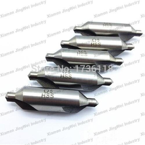 10PCS HSS Center Drills 60 degree A and b type 1.0,1.5,2.0,2.5,3.0,3.5,4.0,4.5mm Countersinks bit set tools