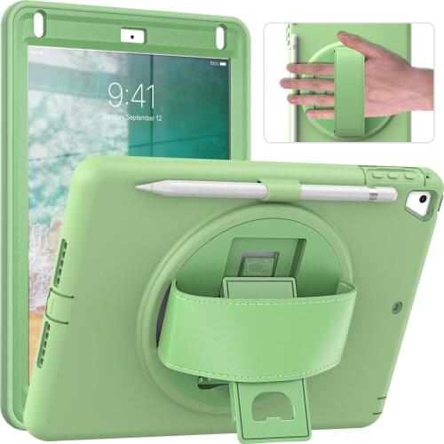 Case For iPad 9.7 inch 2017 2018 Cover Silicon Anti-Drop Rugged Duty Tablet Cover For iPad Pro9.7 Air1 Air2 with Protector Film