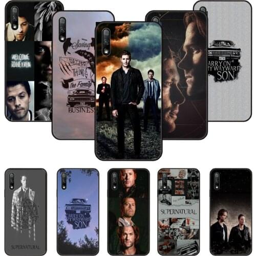Phone Case For Huawei Honor 9X 10 9 20 8X 8A 8S 7X 7A i A Pro Play Lite Black Cover Bumper Fashion Funda Soft Supernatural Spn