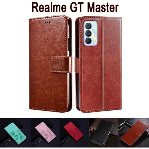 GT Master Phone Leather Case For Realme GT Master Cover Flip Wallet Stand Magnetic Card Protective Book For Realme RMX3361 Case