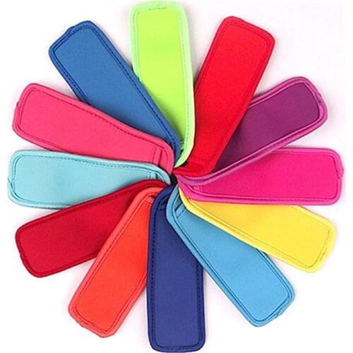 Colorful Popsicle Holder Freezer Icy Pole Ice Sleeve Protector Ice Cream Tray Tools Party Supply for Kids Children Drinking Tool