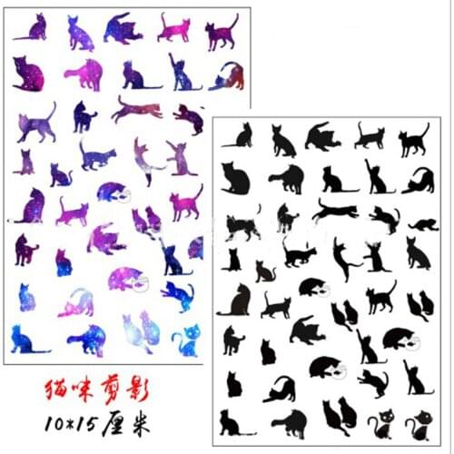 GLADZGT 5pcs Color and black cat fish tank trees transparent material With use of epoxy Mold Making Tool filling for DIY jewelry