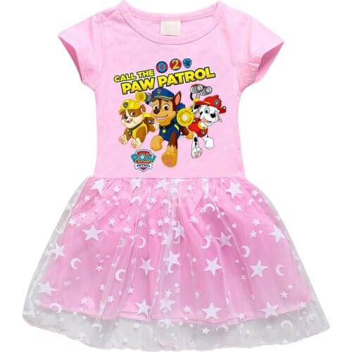 PAW PATROL Girls Dress Wedding Birthday Party Princess Dresse for Girl Dresses Kids Children Clothing