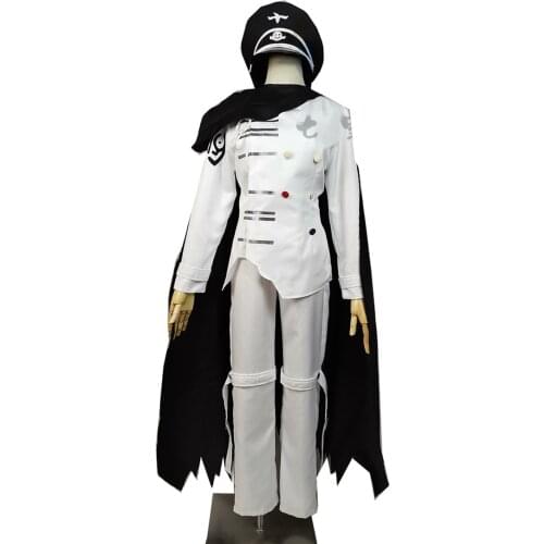 Danganronpa V3 Kokichi Ouma Cosplay Costume Japanese Anime Game School Uniform Suit Outfit Clothes Halloween CarnivaSet With Hat