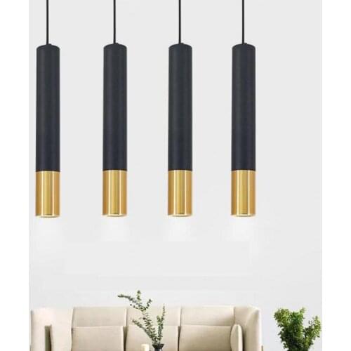 Single Head Creative Simple Lead Chandelier Hall Black and Golden Decoration Indoor Lighting Led Kitchen LED Lamps