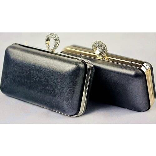 Metal Round Box Purse Frame Handles for DIY Handbag Evening Bag Accessories Ring On the top with black plastic parts purse frame