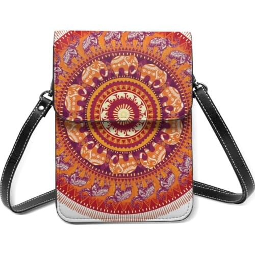 Fashion Woman Shoulder Bag Round Pattern Elephants Ladies Small Bag Wild Simple Female Daily Messenger Bag