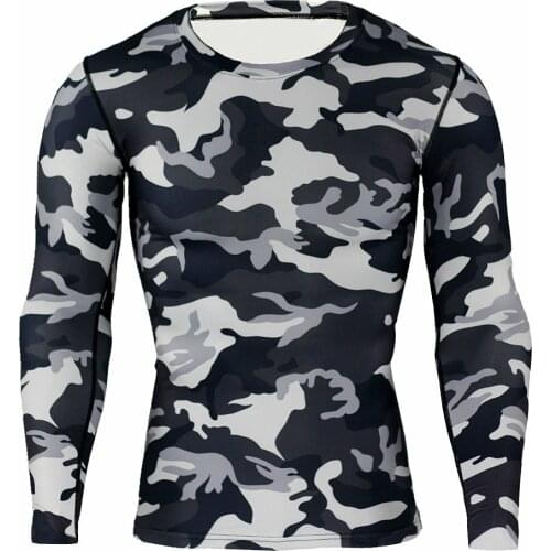 Outdoor Men Army Tactical T-Shirts Long Sleeve Camouflage Hiking T-Shirt Hunting Clothing Quick Dry Hunting Camping Hiking Tees