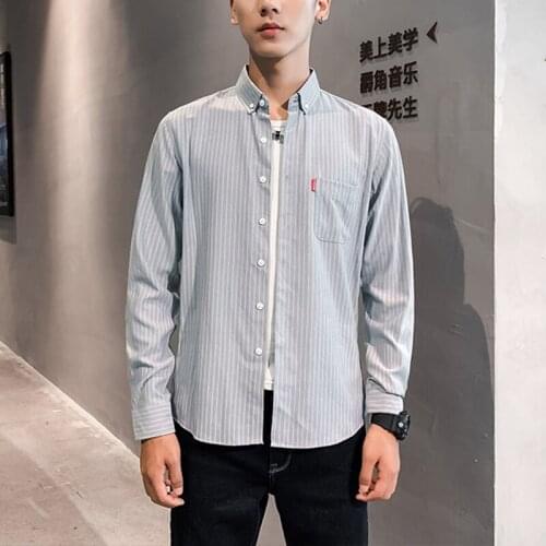 Mens New Solid Color 100% Cotton Long-sleeved Shirt Classic Design Casual Business Workwear Shirt High-quality Mens Clothing