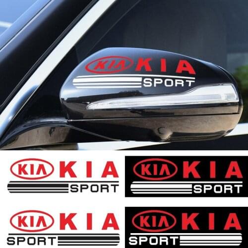 2 pcs car sticker rearview mirror stickers For KIA K2 K3 K5 Sorento Sportage R Rio Soul cap car styling Auto Accessories