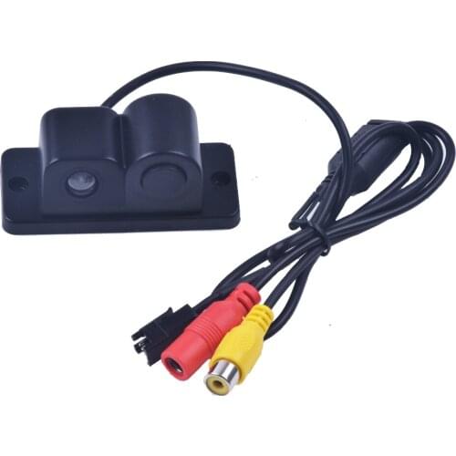 New 2 in 1 LED Sound Alarm Car Reverse Backup Video Parking Sensor Radar System with CCD Rear View Parking Camera