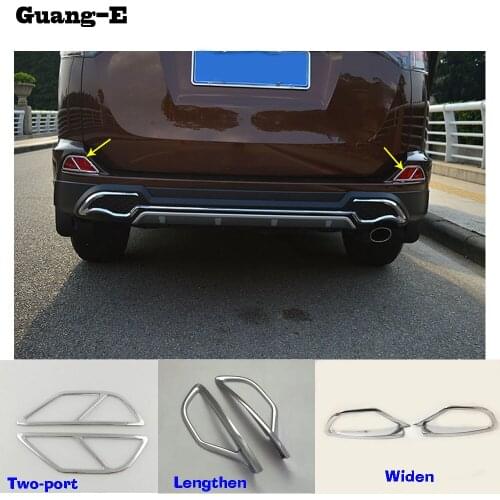 Car body detector ABS Chrome cover trim back tail rear fog light lamp frame parts Lamp Bezel For Toyota RAV4 2016 2017 2018