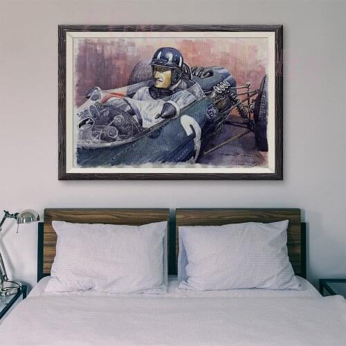 T138 Retro Racing Car Classic Painting Racer 81 Custom Silk Poster Home Deco Wall Art Christmas Gift