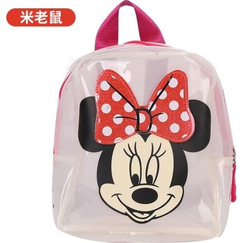 Disney Minnie backpack Donald Duck Shoulder bag Fashion Jelly Childrens Backpack Cartoon Kindergarten Schoolbag