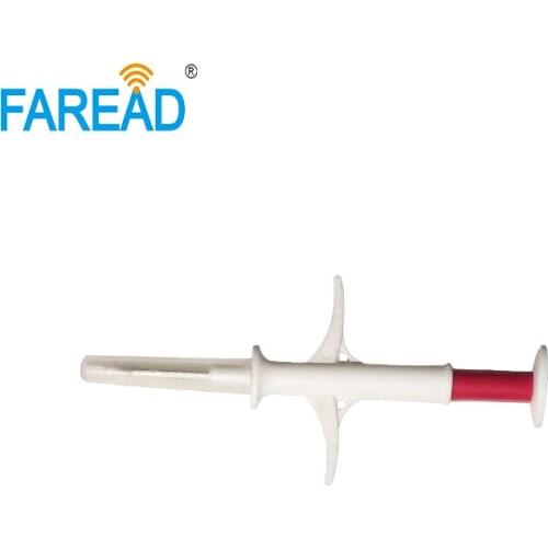 X100pcs RFID 2.12*12mm 134.2Khz FDX-A RFID animal Microchip syringe with implats glass tag for large fish with 10 Nos number