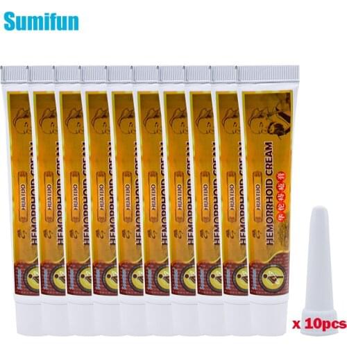 Sumifun 10pcs Hemorrhoids Ointment Anal Fissure Medical Plaster Painkiller Pain Relief External 100% Original Chinese Cream