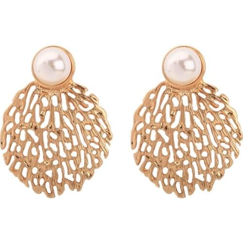 Vintage Honeycomb Drop Earrings for Women Bijoux Bee Pearl Dangle Earrings Statement Earrings Jewelry Gifts