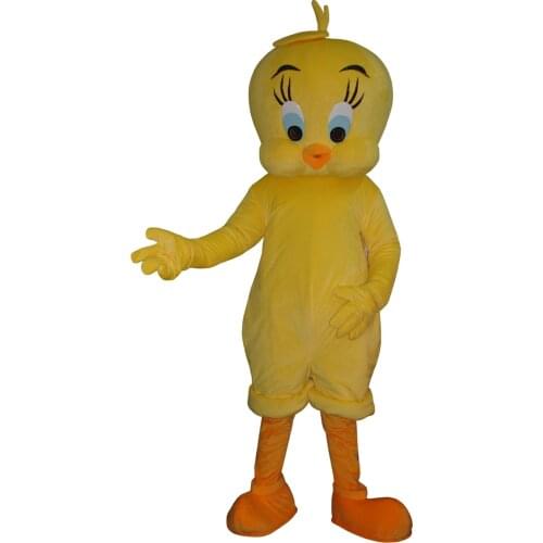 High quality Tweety Looney Tunes Mascot Costume Cartoon Bird Fancy Dress Adult Free shipping for Halloween party