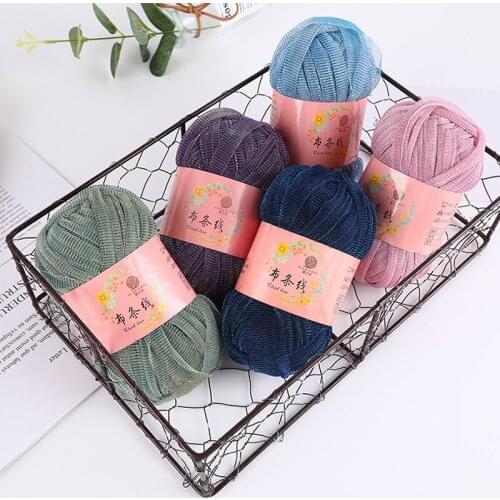 50g/rool Bright Silk Yarn DIY Hand Woven Bag Doll Thread Handicrafts Sewing Thread Crochet Yarn