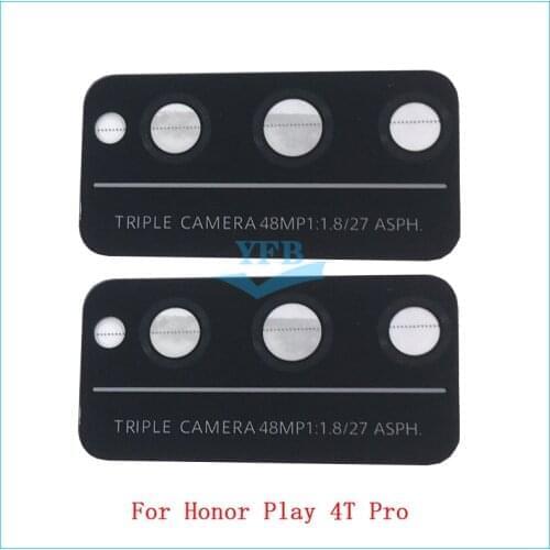 Rear Back Camera Glass Lens Cover with sticker Adhesive For Huawei Honor Play 4T Honor Play 4T Pro replacement Parts