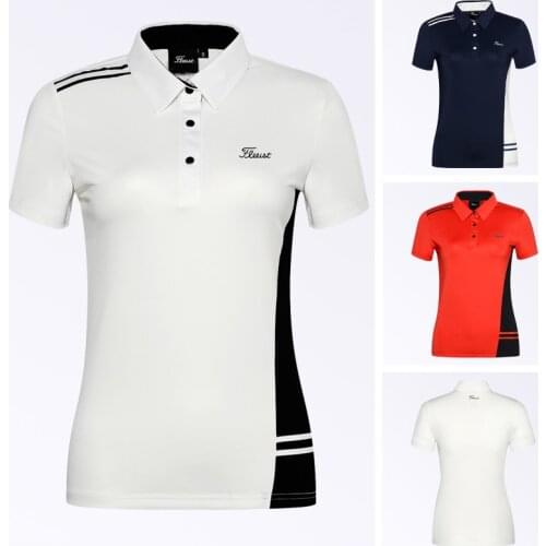 New Golf Clothing Womens Outdoor Sports Short Sleeve T-shirt Casual Slim Polo Shirt Breathable Sweat Wicking Quick Drying Top