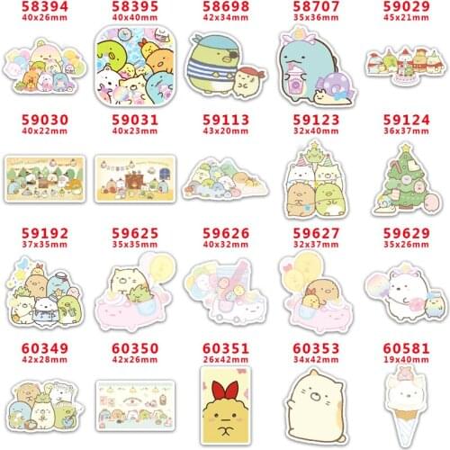 10 Pcs Sumikko Gurashi Resin Flatback for Hair Bows Planar Resin Crafts Custom Resin for DIY Phone Decorations PR58394
