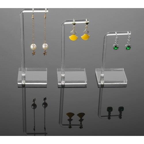 3pcs Creativity Clear Acrylic Hanging Earring Display Stand Jewelry Showcase Earring Organizer Earring Holder Jewellery Stands