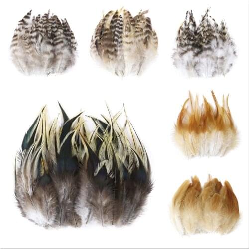 Natural Craft-Feather ROOSTER feathers 4-6" Jewelry accessories party Decor Chicken feather Fly-tying Material Plume 50PCS