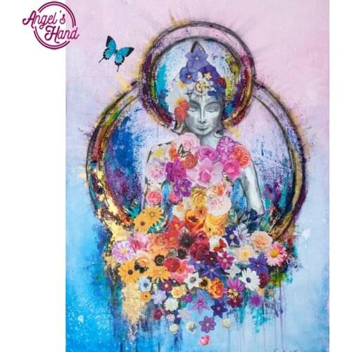 5d diy diamond embroidery Buddha&butterfly diamond painting Cross Stitch full square Rhinestone mosaic home decoration