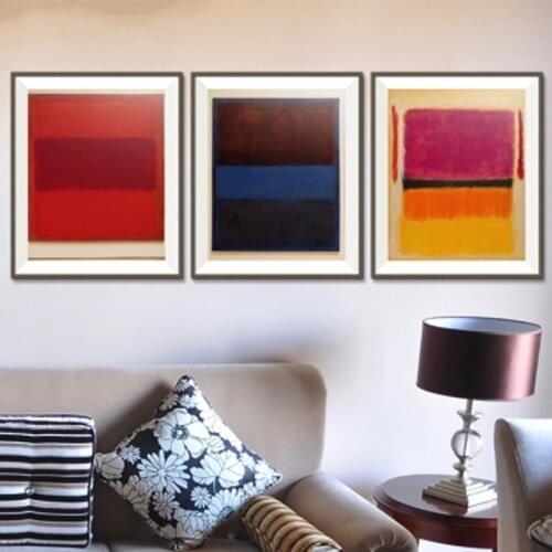 Free shipping DHL FEDEX Mark Rothko Abstract Canvas Oil Painting on canvas Frameless hologram living room Home decor art drawing