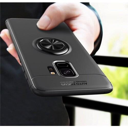 For Samsung S 9 Case S9 Plus Cover Silicone TPU Skin Cover For Samsung Galaxy S9 S9Plus S9+ Magnetic Car Holder Ring TPU Cases