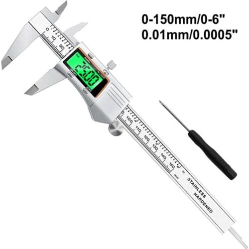 Electronics 0-150 Mm Stainless Steel Digital Caliper With Metal Shel Measuring High Precision Industrial Grade Speciality Tools