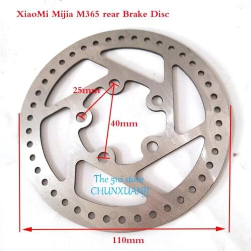 5 PCS 110 mm Rear Wheel Disc Brake Disc for Original Mijia M365 xiaomi Electric Scooter Replacement Parts