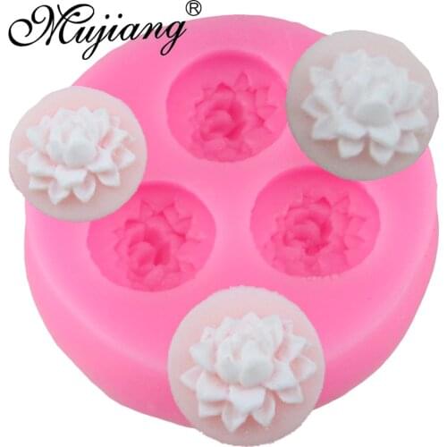DIY Lotus Flowers Cake Silicone Molds Gumpaste Chocolate Resin Clay Candy Moulds 3D Cupcake Fondant Cake Decorating Tools