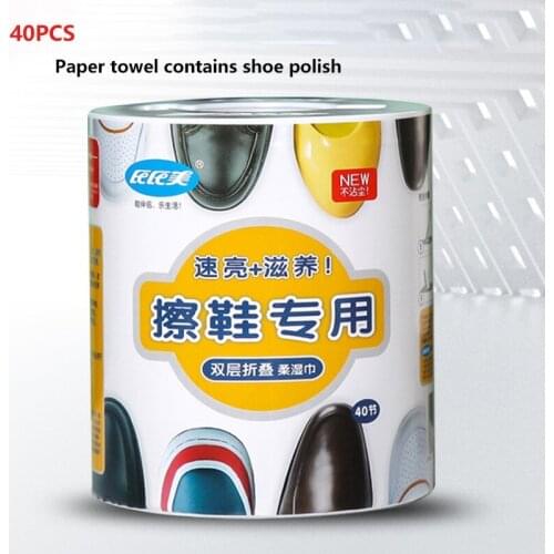 40pcs Leather Stain Remover Quick Wipes For Shoes Sofa Shoeshine Quik Wipes Shoes Clean One Time Shoe Polish Quick Wipes Clean