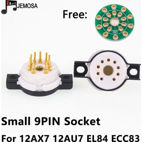 EIZZ High End Ceramic 9pin Tube Socket Valve Base For ECC82 ECC83 12AX7 7199 ECC88 Vacuum Tube HIFI Audio Vintage Amplifier