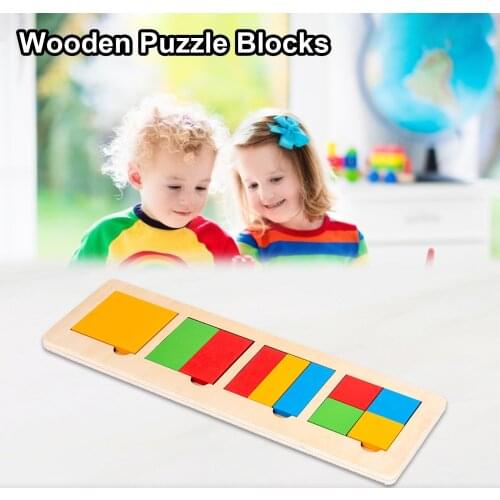 Montessori Geometric Shape Equal Division Board Puzzle Kindergarten Early Education Educational Baby Building Block Toy