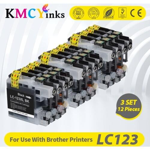 KMCYinks For Brother LC123 XL Compatible Ink Cartridge MFC-J4510DW MFC-J4610DW Printer Ink Cartridge LC 123 MFC-J4410DW J4710DW