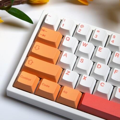 GMK peach keycaps PBT, 141 - key recovery time original height QX2 mold mechanical keyboard