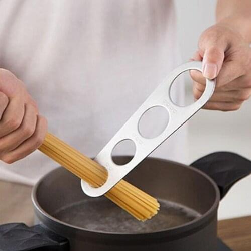 Easy Clearing Pasta Ruler Measuring Tool 4 Serving Portion Stainless Steel Spaghetti Measurer Noodles Limiter LX1529