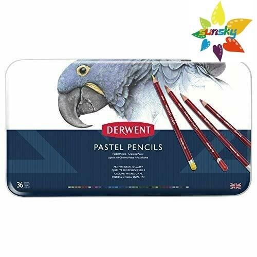 Derwent Pastel Pencils 36 color set,Soft color, smooth as silk,Pastel beauty, pencil control,widened 4mm soft core,Art supplies