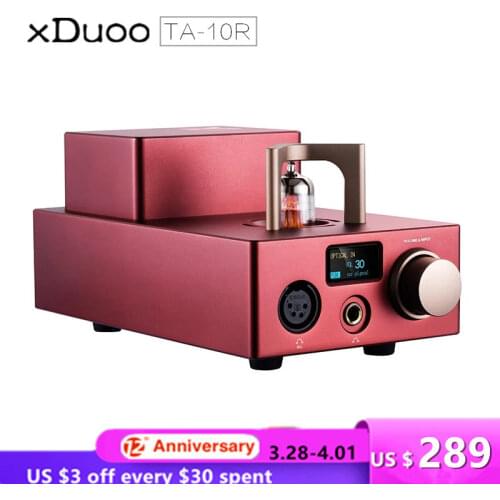 NEW XDUOO TA-10R TA10R Headphone Amplifier AK4493EQ XU208 Tube AMP USB DAC 2000mW Output 384Khz DSD256 RAC Optical Coaxial Input